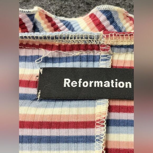 Reformation Bri Striped Spaghetti Strap Dress - Picture 6 of 15